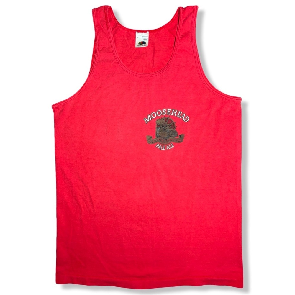 Vintage 90s Moosehead Pale Ale Red Tank Top